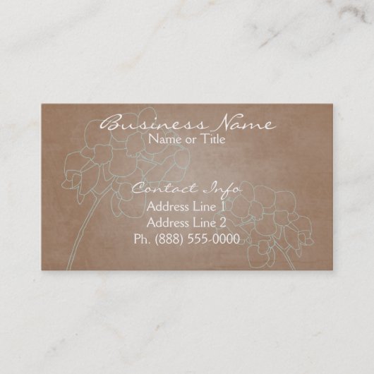 エレガントな蘭の名刺 名刺 (正面)