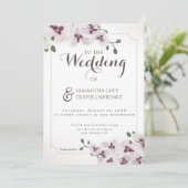 エレガントな蘭の結婚式招待状カード 招待状 (スタンド正面)