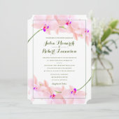 エレガントな蘭の結婚式招待状 招待状 (スタンド正面)