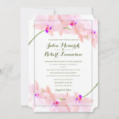 エレガントな蘭の結婚式招待状 招待状 (正面)