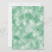 エレガントな蘭の花と緑の背景 招待状 (裏面)