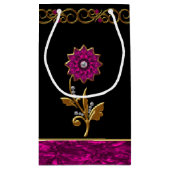 エレガントな蘭の花の宝石のギフトバッグ スモールペーパーバッグ (裏面)