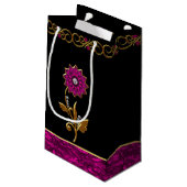 エレガントな蘭の花の宝石のギフトバッグ スモールペーパーバッグ (裏面アングル)