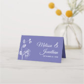 エレガントな蘭 シンプル ロマンチック ウェディング フラワープラン プレイスカード (正面)