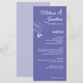 エレガントな蘭 ロマンチックな花のモダンなウェディング メンズ メニュー (正面/裏面)