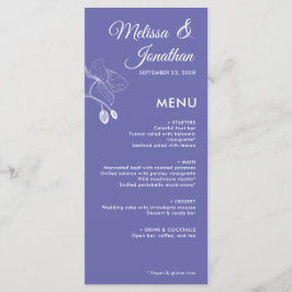 エレガントな蘭 ロマンチックな花のモダンなウェディング メンズ メニュー