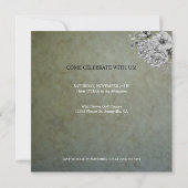 エレガントな虎の植物花のサプライズ誕生日 招待状 (裏面)