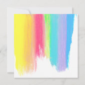 エレガントな虹の水彩モダン ブライダルシャワー 招待状 (裏面)