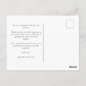 エレガントな虹の水彩 LGBTQ ウェディング サンクス ポストカード (裏面)