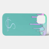 エレガントな虹の滴 ミントグリーン Case-Mate iPhoneケース (裏面 (横))