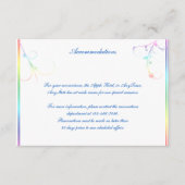 エレガントな虹の花の陽気な結婚式の挿入物 エンクロージャーカード (正面)