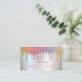 エレガントな虹の輝きが滴る　プロフェッショナルなモダン 名刺 (スタンド正面)