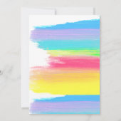 エレガントな虹の2人の花嫁 レズビアン ブライダルシャワー 招待状 (裏面)