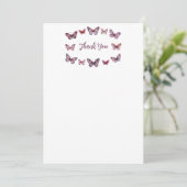 エレガントな蝶々 ブライダルシャワー オーダーメイド サンキューカード (スタンド正面)