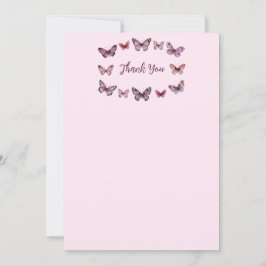 エレガントな蝶々 ブライダルシャワー オーダーメイド サンキューカード