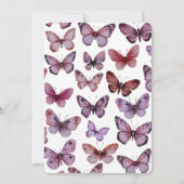 エレガントな蝶がフレームを作る　キンセアニェーラ　カスタム 招待状 (裏面)