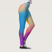 エレガントな蝶とカラフルな夕焼けのデザイン レギンス (右)