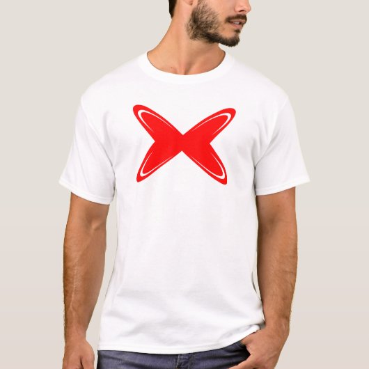 エレガントな蝶のイニシャル X モノグラム Tシャツ (正面)