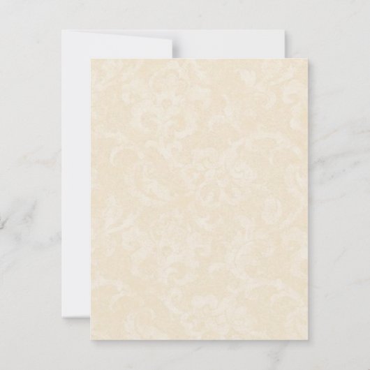 エレガントな蝶のウェディングレセプションカード 招待状 (裏面)