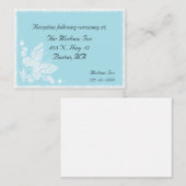 エレガントな蝶のウェディング封入カード エンクロージャーカード (正面/裏面)