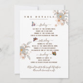 エレガントな蝶のグルービーアート・バチェロレッテウィークエンド 招待状 (裏面)
