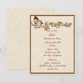 エレガントな蝶のブライズメイドパーティー招待状 招待状 (正面/裏面)