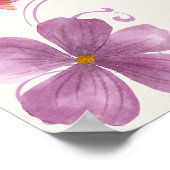 エレガントな蝶のブライダルシャワーカードとギフト ポスター (角)