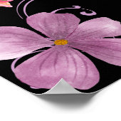 エレガントな蝶のブライダルシャワー カードとギフト ポスター (角)