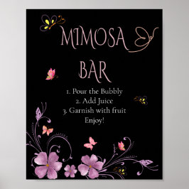 エレガントな蝶のブライダルシャワー カードとギフト ポスター