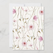 エレガントな蝶の生涯 ブライダルシャワー 招待状 (裏面)