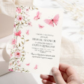 エレガントな蝶の生涯 ブライダルシャワー 招待状