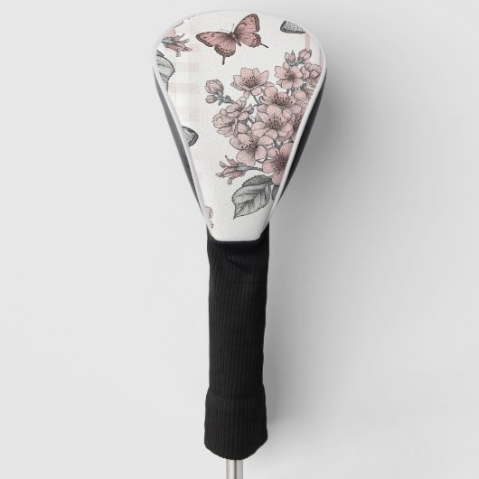 エレガントな蝶の花 (1) ゴルフヘッドカバー (正面)