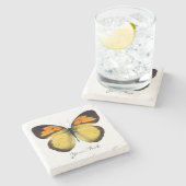 エレガントな蝶カスタムな石造りのコースター ストーンコースター (横)