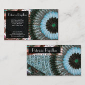 エレガントな蝶翼の名刺の水のアールデコ 名刺 (正面/裏面)