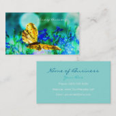 エレガントな蝶青い花園 名刺 (正面/裏面)