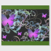 エレガントな蝶 ラッピングペーパー (フラット)