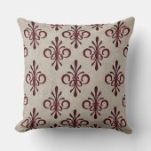 エレガントな装飾のマロンダマスク柄 クッション (正面)