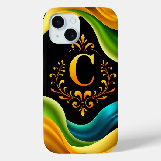 エレガントな装飾文字Cデザイン Case-Mate iPhoneケース (裏面)