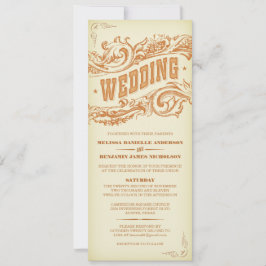 エレガントな西部の結婚式招待状 招待状