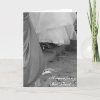 エレガントな親友のメイド・オブ・オーナー（花嫁付き添い人）の要求カード 招待状