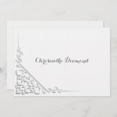 エレガントな角のサンキューカード サンキューカード (正面/裏面)