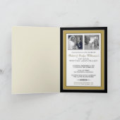 エレガントな記念パーティーのカスタム・カード(金ゴールド) 招待状 (内部)