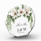エレガントな記念品 新婚ギフト 花嫁 花婿 フォトブロック (左)