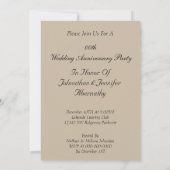 エレガントな記念日パーティーの招待状 招待状 (裏面)