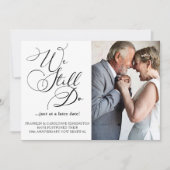 エレガントな記念日誓いの更新延期 招待状 (正面)