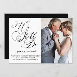 エレガントな記念日誓いの更新延期 招待状