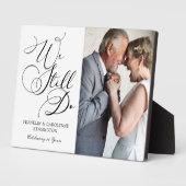 エレガントな記念日誓約更新写真 フォトプラーク (側面)