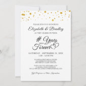 エレガントな記念日 # 年への永遠の写真 招待状 (裏面)