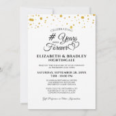 エレガントな記念日 年年永遠への誓い 更新 招待状 (裏面)