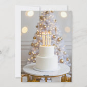 エレガントな誕生日とクリスマスの挨拶 シーズンカード (裏面)